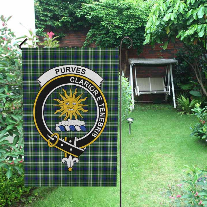 Scottish Purves Clan Crest Tartan Garden Flag Tartan Plaid 2