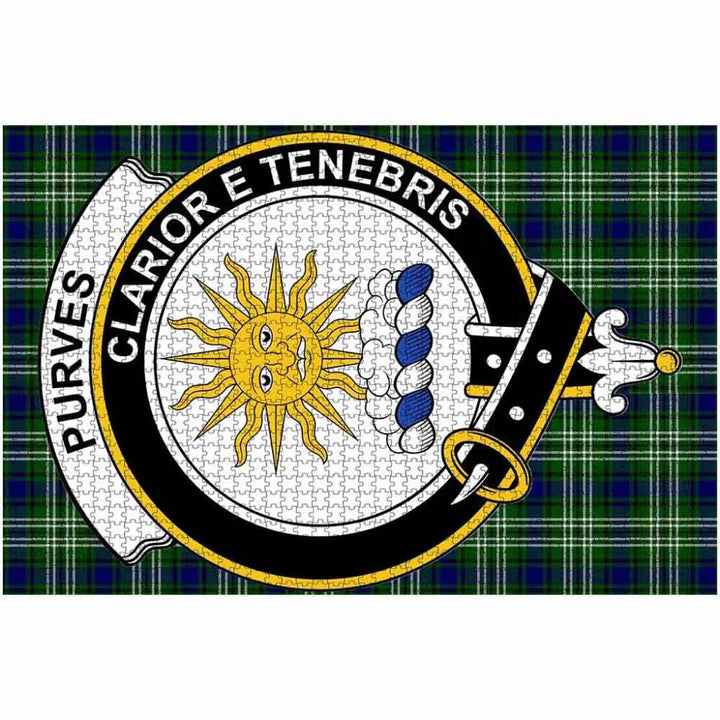 Scottish Purves Clan Crest Tartan Jigsaw Puzzle 2