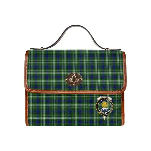 Scottish Purves Clan Crest Tartan Waterproof Canvas Bag Tartan Plaid 1