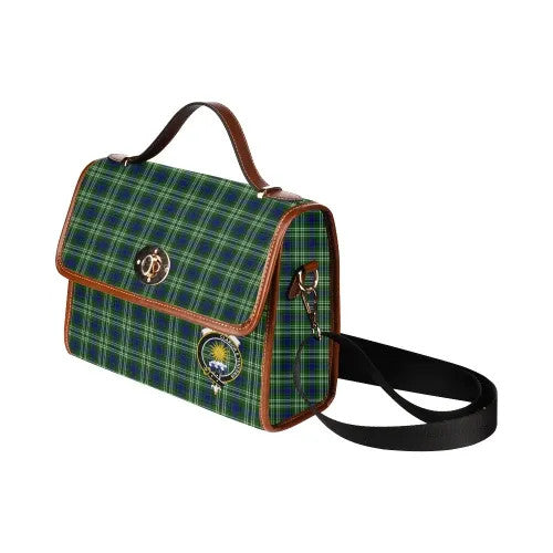 Scottish Purves Clan Crest Tartan Waterproof Canvas Bag Tartan Plaid 4