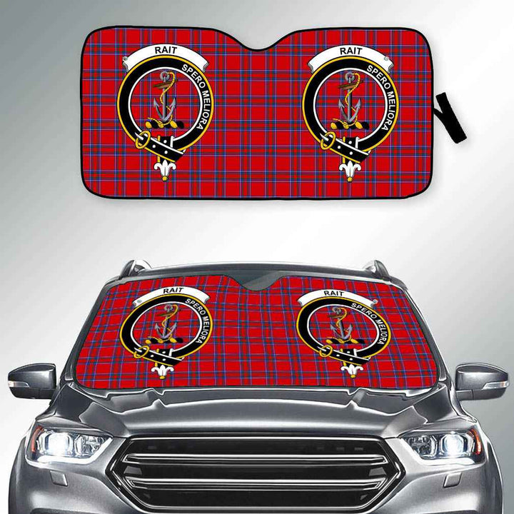 Scottish Rait Clan Crest Tartan Car Windshield Sun Shade Tartan Plaid 2