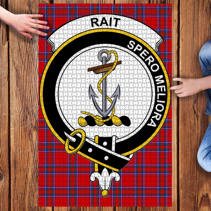 Scottish Rait Clan Crest Tartan Jigsaw Puzzle 3