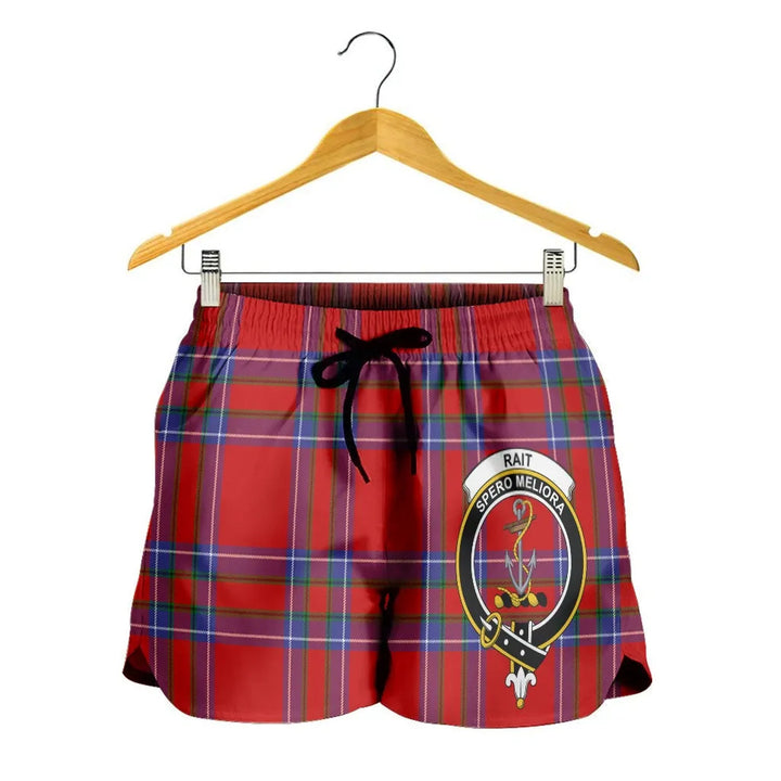Scottish Rait Clan Crest Tartan Women Shorts