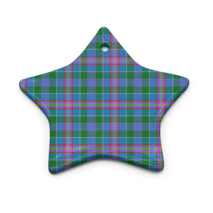 Scottish Ralston Clan Tartan Ceramic Ornament Star Shape Tartan Plaid