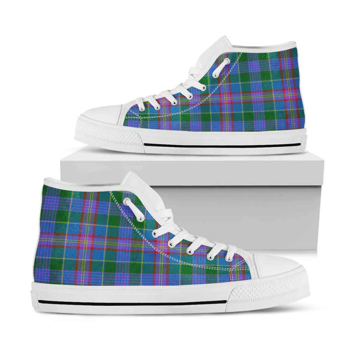 Scottish Ralston Clan Tartan High Top Shoes White Sole Tartan Plaid