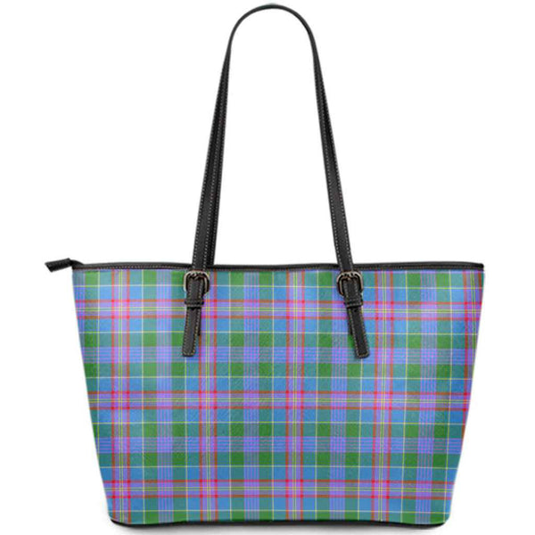 Scottish Ralston Clan Tartan Leather Tote Tartan Plaid