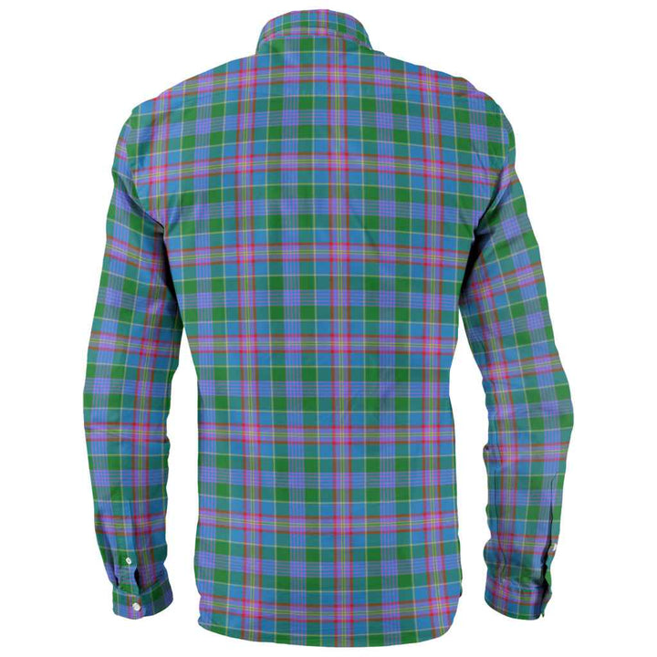 Scottish Ralston Clan Tartan Long Sleeve Shirt Back Side Tartan Plaid