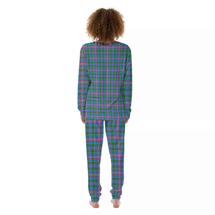 Scottish Ralston Clan Tartan Pajama Set Women Back Side Tartan Plaid