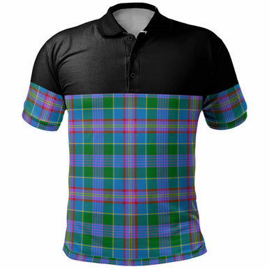 Scottish Ralston Clan Tartan Polo Shirt - Horizontal Style Front Side Tartan Plaid