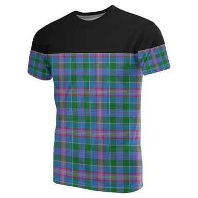 Scottish Ralston Clan Tartan T-Shirt Horizontal Style Front Side Tartan Plaid