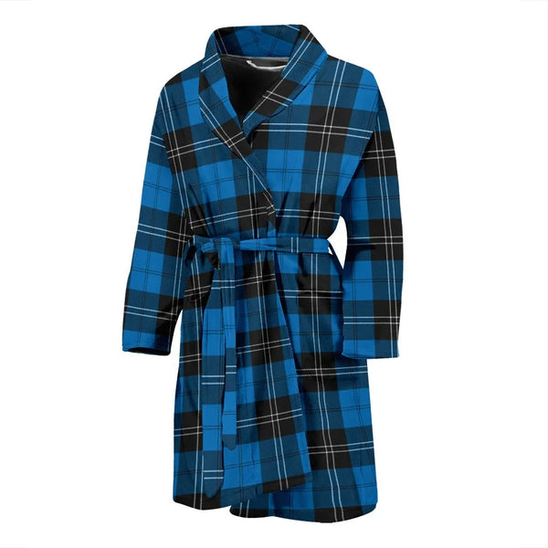 Scottish Ramsay Blue Ancient Clan Tartan Bathrobe 2