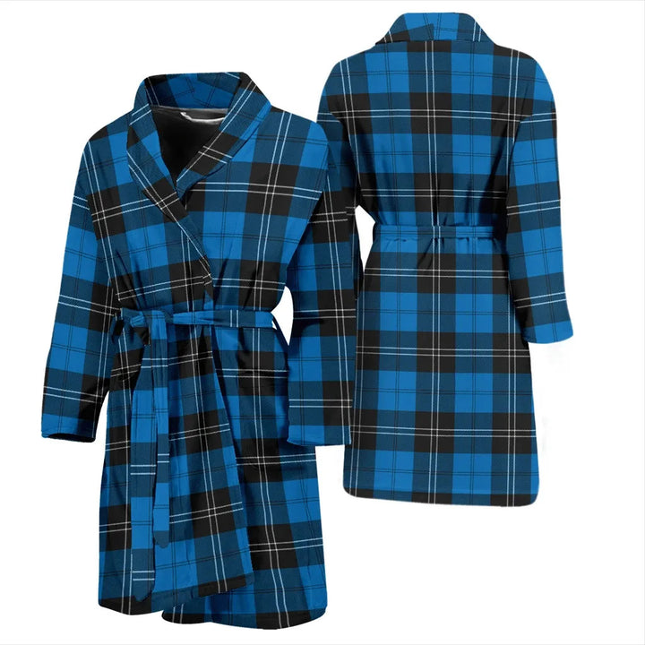 Scottish Ramsay Blue Ancient Clan Tartan Bathrobe 3