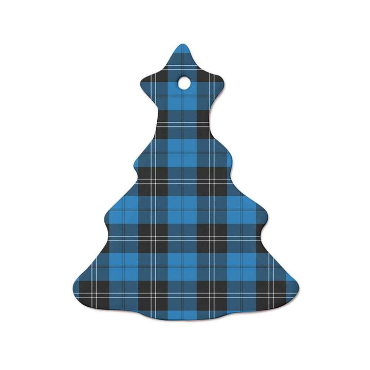 Scottish Ramsay Blue Ancient Clan Tartan Ceramic Ornament  Tree Shape Tartan Plaid