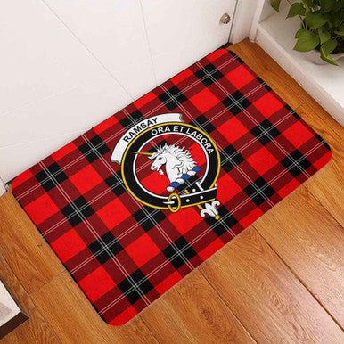 Scottish Ramsay Clan Crest Tartan Door Mat Tartan Plaid 3