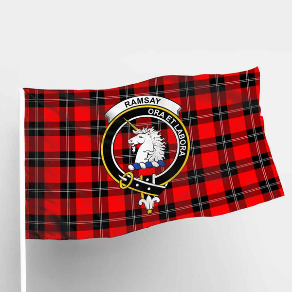 Scottish Ramsay Clan Crest Tartan Flag Parade Tartan Plaid 1