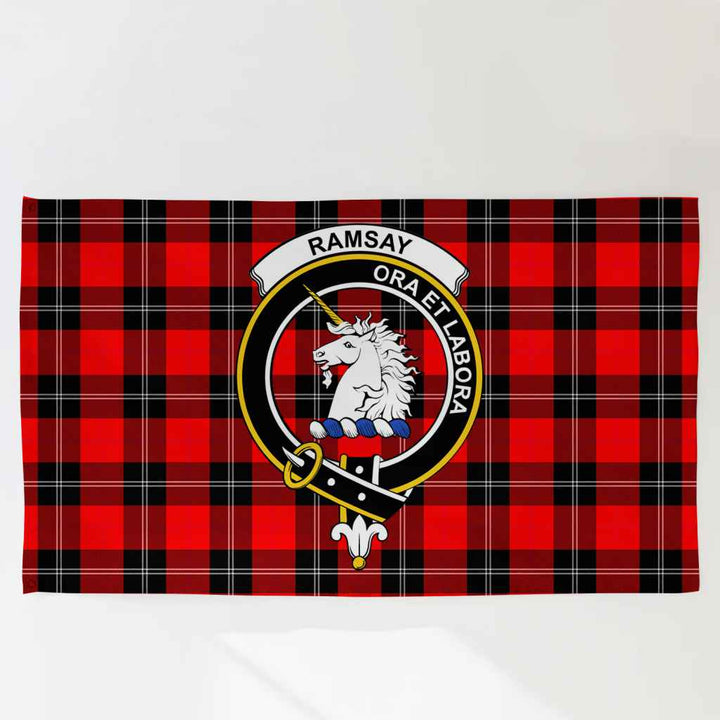 Scottish Ramsay Clan Crest Tartan Flag Parade Tartan Plaid 3