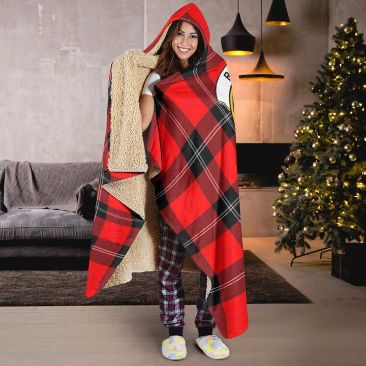 Scottish Ramsay Clan Crest Tartan Hooded Blanket Tartan Plaid 6