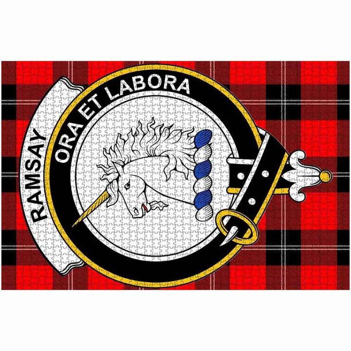 Scottish Ramsay Clan Crest Tartan Jigsaw Puzzle 2
