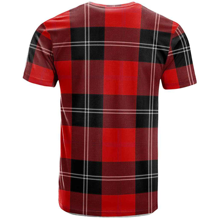 Scottish Ramsay Clan Crest Tartan T-Shirt Back Side Tartan Plaid