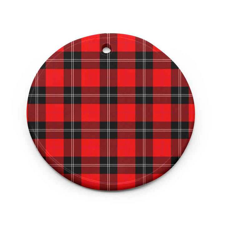 Scottish Ramsay Modern Clan Tartan Ceramic Ornament Circle Shape Tartan Plaid