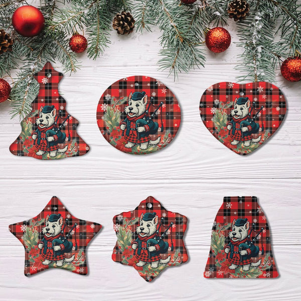 Scottish Ramsay Modern Clan Tartan Ceramic Ornament Cute Scottish Terrier Dog All Style Tartan Plaid