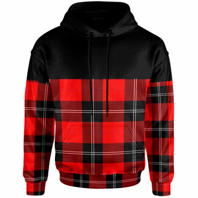 Scottish Ramsay Modern Clan Tartan Hoodie - Horizontal Style Front Side Tartan Plaid