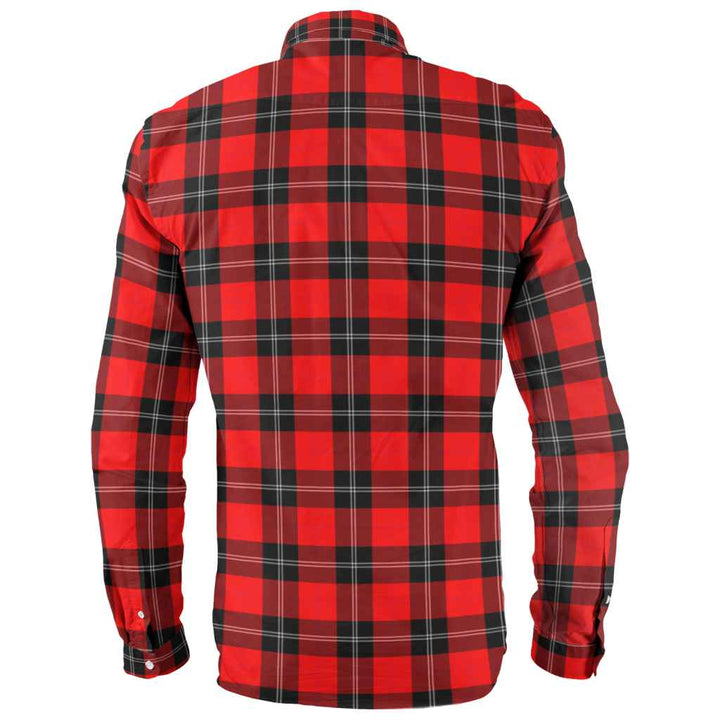 Scottish Ramsay Modern Clan Tartan Long Sleeve Shirt Back Side Tartan Plaid