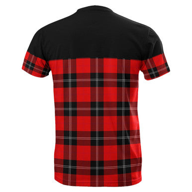 Scottish Ramsay Modern Clan Tartan T-Shirt Horizontal Style Back Side Tartan Plaid
