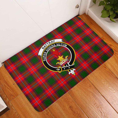 Scottish Rattray Clan Crest Tartan Door Mat Tartan Plaid 3