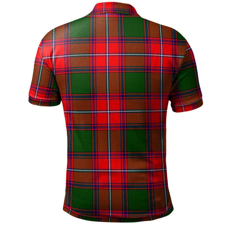 Scottish Rattray Clan Crest Tartan Polo Shirt Back Side Tartan Plaid