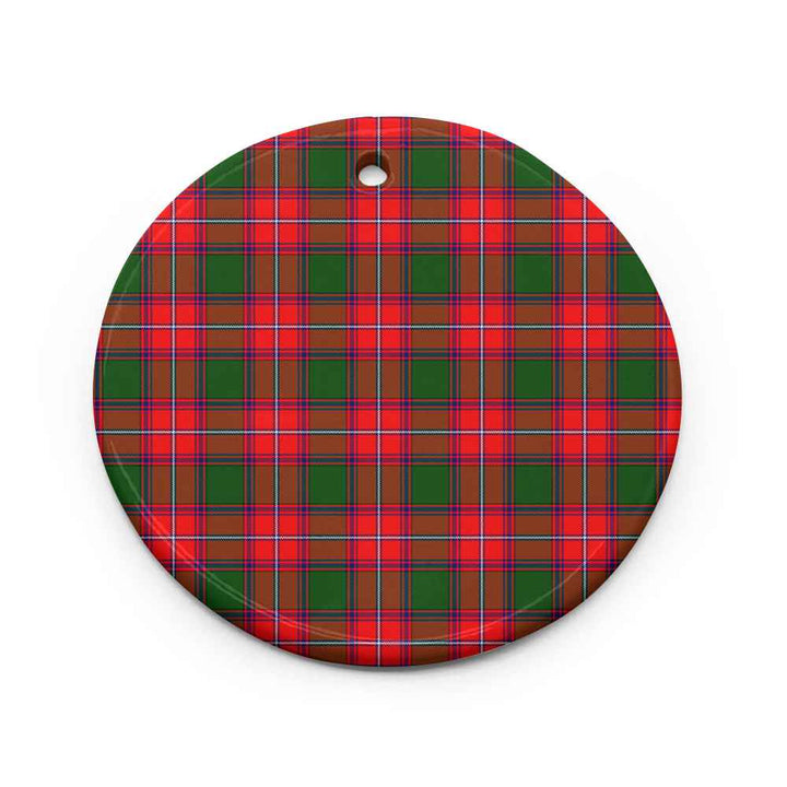 Scottish Rattray Modern Clan Tartan Ceramic Ornament Circle Shape Tartan Plaid