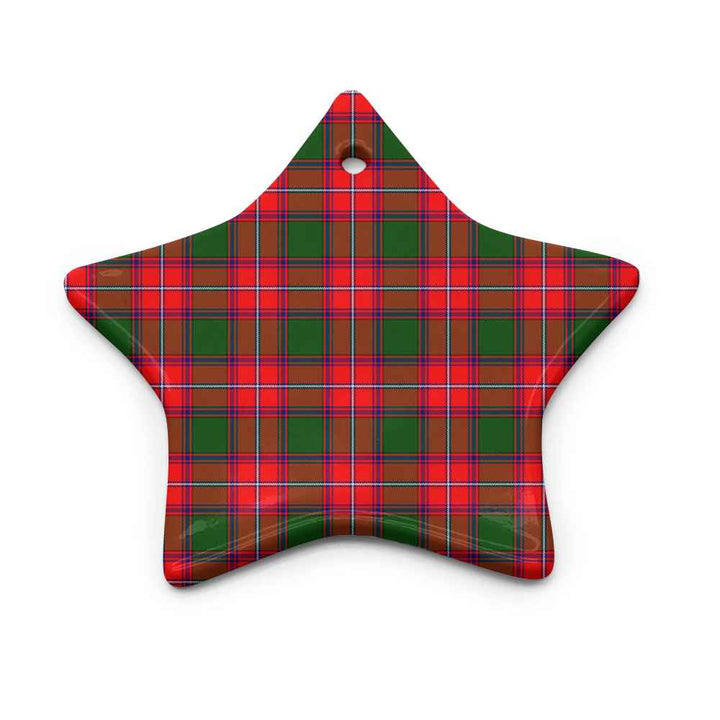 Scottish Rattray Modern Clan Tartan Ceramic Ornament Star Shape Tartan Plaid