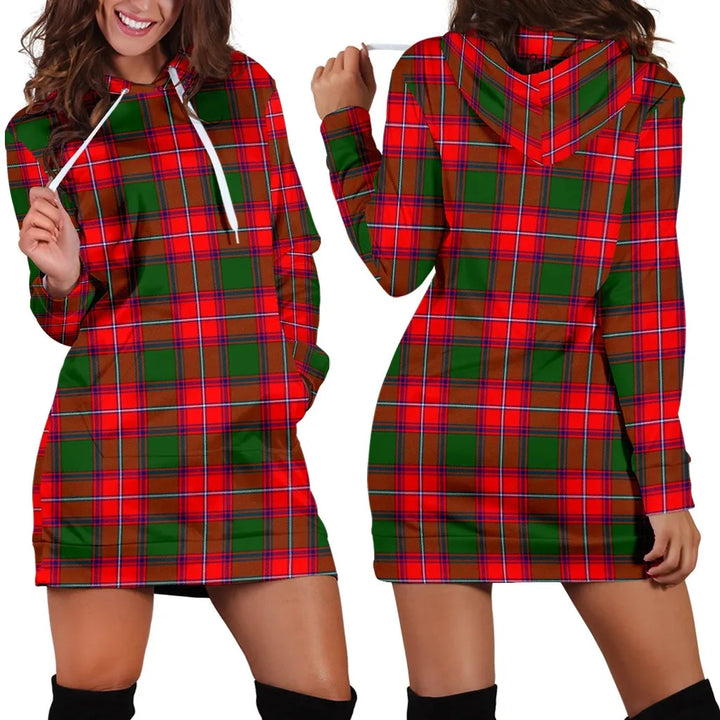 Scottish Rattray Modern Clan Tartan Hoodie Dress