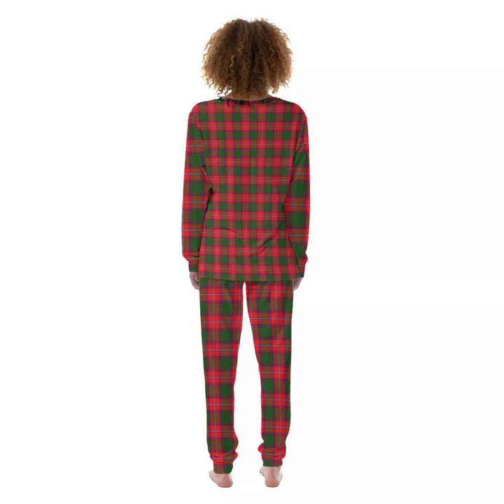 Scottish Rattray Modern Clan Tartan Pajama Set Women Back Side Tartan Plaid