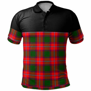 Scottish Rattray Modern Clan Tartan Polo Shirt - Horizontal Style Front Side Tartan Plaid