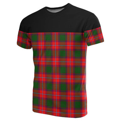 Scottish Rattray Modern Clan Tartan T-Shirt Horizontal Style Front Side Tartan Plaid