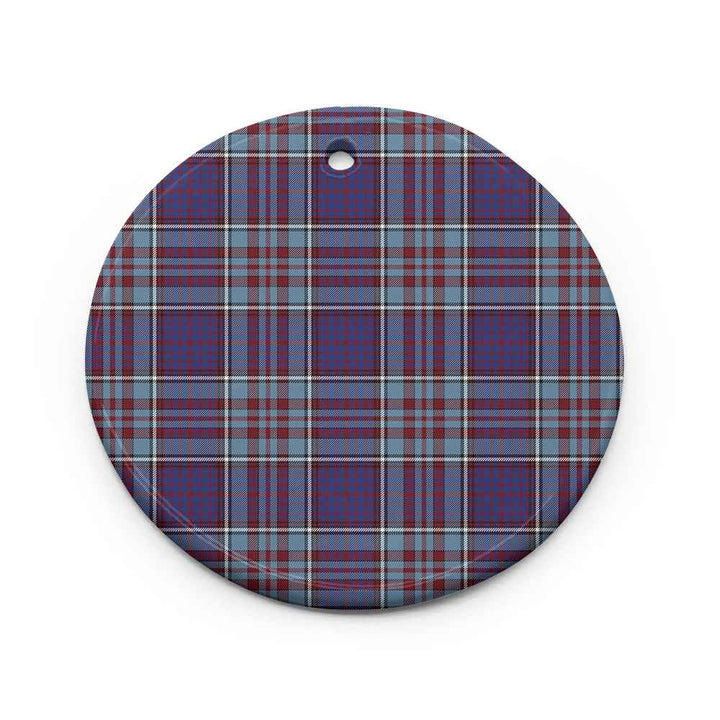 Scottish RCAF Clan Tartan Ceramic Ornament Circle Shape Tartan Plaid