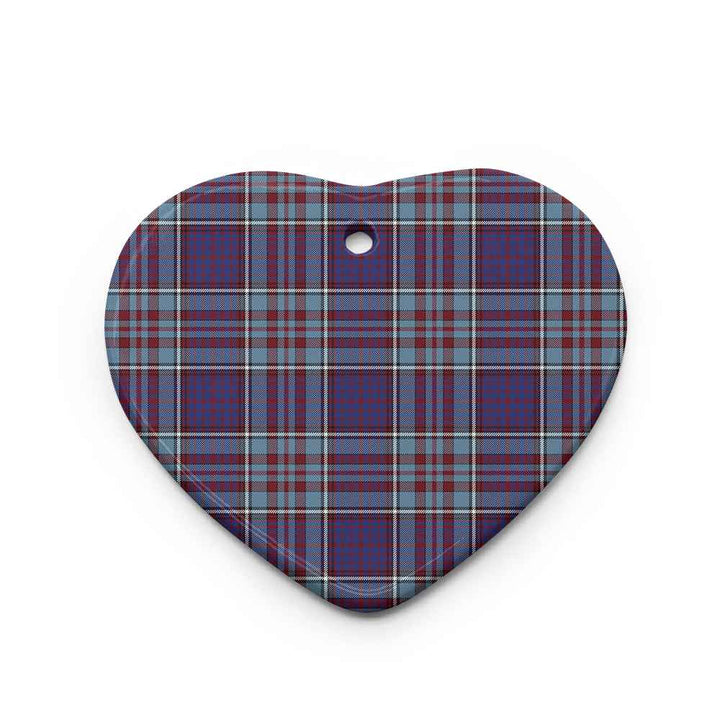 Scottish RCAF Clan Tartan Ceramic Ornament Heart Shape Tartan Plaid