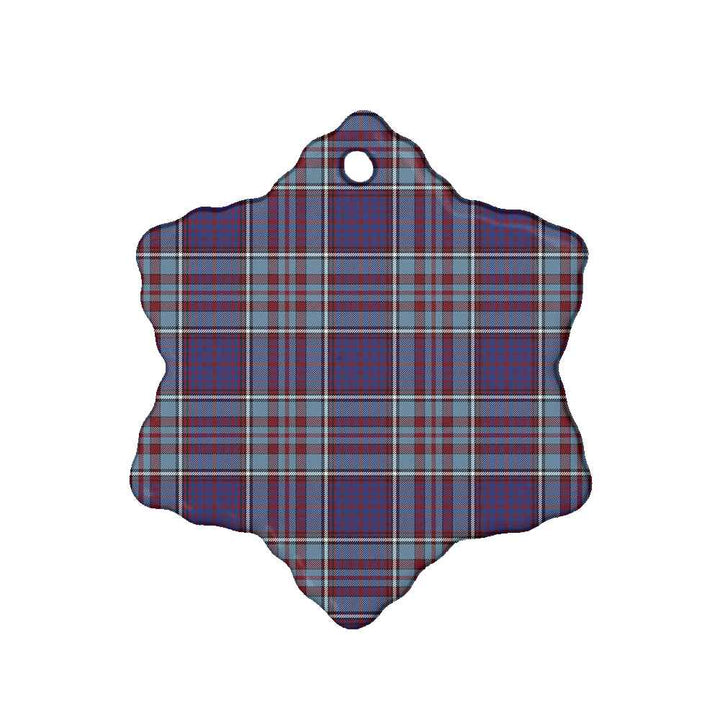 Scottish RCAF Clan Tartan Ceramic Ornament Snow Flake Shape Tartan Plaid