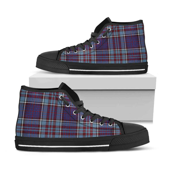 Scottish RCAF Clan Tartan High Top Shoes Black Sole Tartan Plaid
