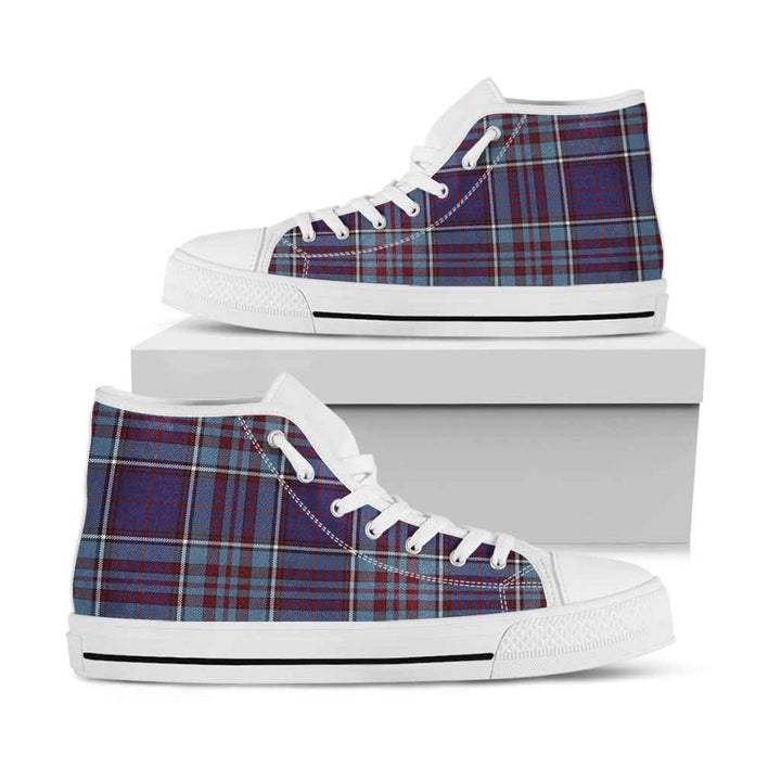 Scottish RCAF Clan Tartan High Top Shoes White Sole Tartan Plaid