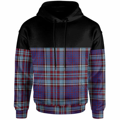 Scottish RCAF Clan Tartan Hoodie - Horizontal Style Front Side Tartan Plaid