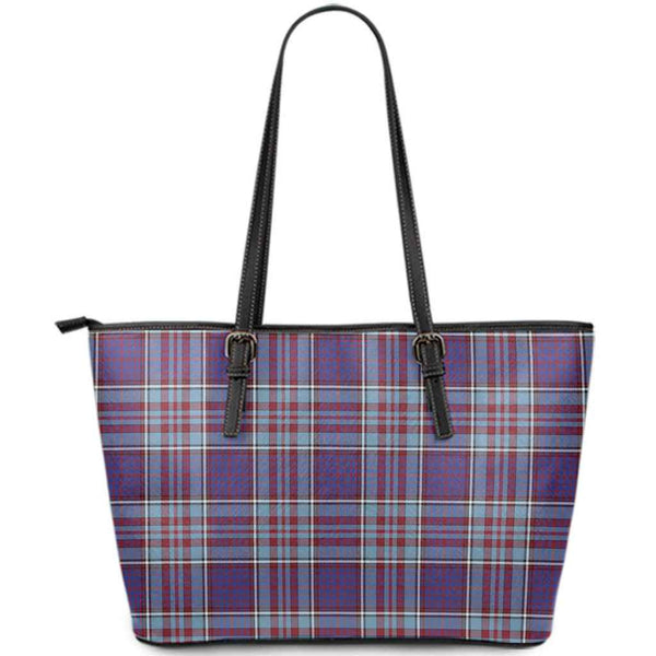Scottish RCAF Clan Tartan Leather Tote Tartan Plaid