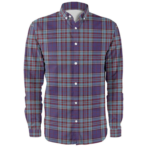 Scottish RCAF Clan Tartan Long Sleeve Shirt Front Side Tartan Plaid