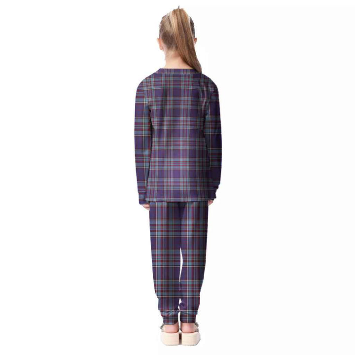 Scottish RCAF Clan Tartan Pajama Set Kid Back Side Tartan Plaid