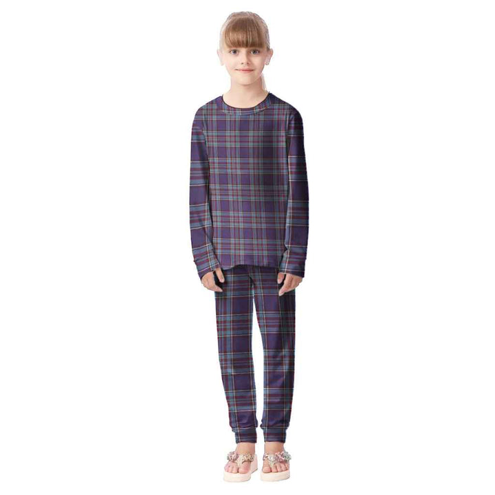 Scottish RCAF Clan Tartan Pajama Set Kid Front Side Tartan Plaid