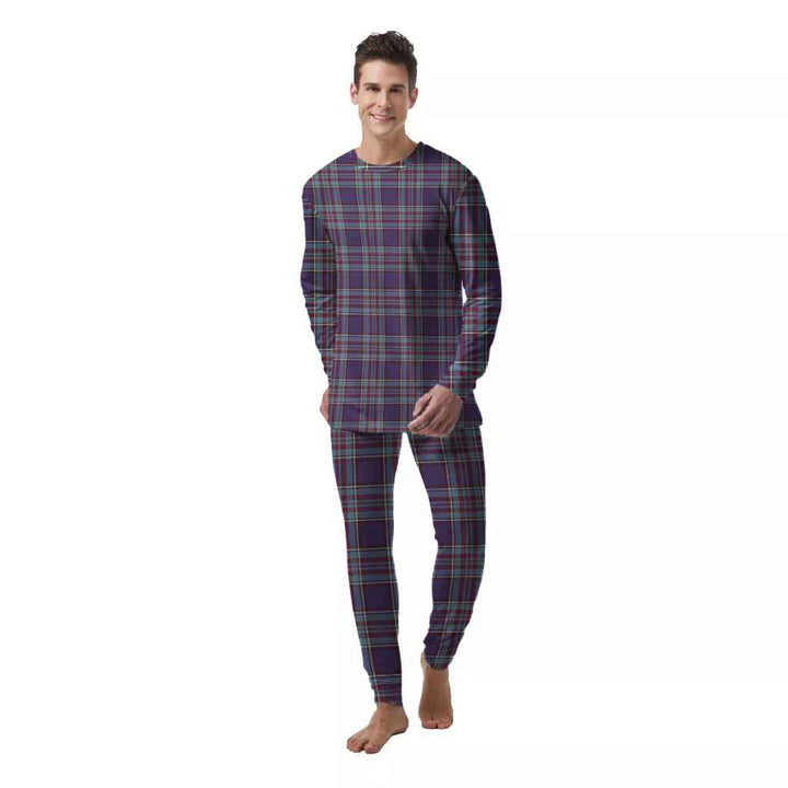 Scottish RCAF Clan Tartan Pajama Set  Men Front Side Tartan Plaid