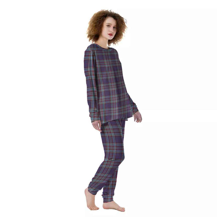 Scottish RCAF Clan Tartan Pajama Set Women Front Side Tartan Plaid