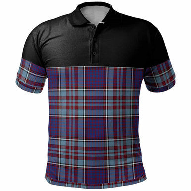 Scottish RCAF Clan Tartan Polo Shirt - Horizontal Style Front Side Tartan Plaid