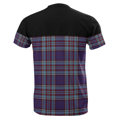 Scottish RCAF Clan Tartan T-Shirt Horizontal Style Back Side Tartan Plaid